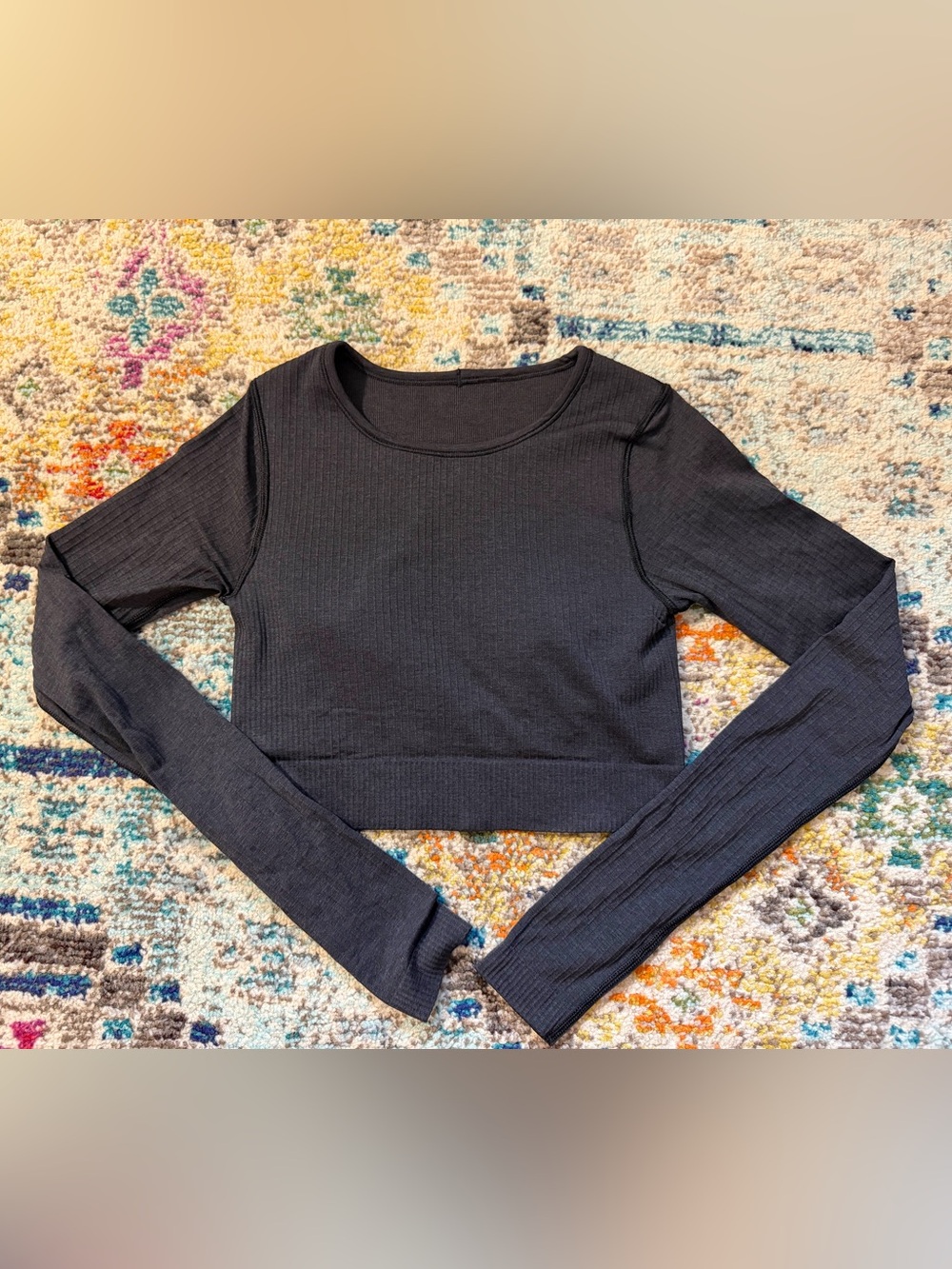 Lululemon Long-Sleeve Ribbed Crop Top